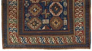 An attractive pre-commercial Moghan Kazak Rug, 5'3"x7'5" (161x225 cm), 19th Century.                      