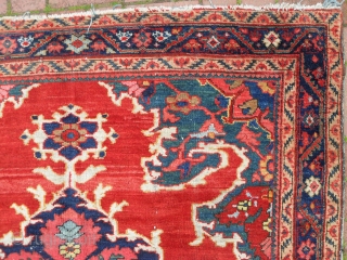 a Sultananad Rug, Central Persia, 140x210 cm (4.7x6.11 ft), beautiful colours, original with no repairs, slight losses to one end, good even pile. www.rugspecialist.com         