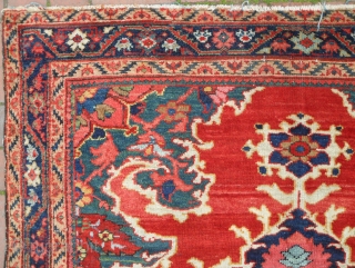 a Sultananad Rug, Central Persia, 140x210 cm (4.7x6.11 ft), beautiful colours, original with no repairs, slight losses to one end, good even pile. www.rugspecialist.com         