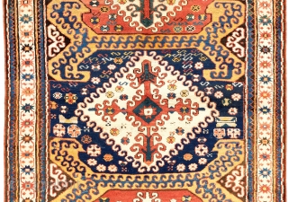 Karabagh Rug, Southern Caucasus, late 19th Century. 4'5" x 7'10" (135x240 cm). Very good condition, full pile. Provenance: A private Eastern European collection.          