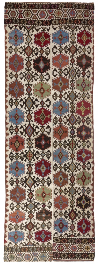 Large Antique Konya Hotamish Kilim, 5'6" x 15'9" - 166x480 cm                      