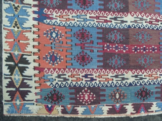 Anatolian Reyhanli Kilim, 11.3 x 4.8 ft (345 x 145 cm), very good condition, wonderful colours, late 19th century. www.rugspecialist.com             