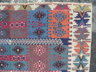 Anatolian Reyhanli Kilim, 11.3 x 4.8 ft (345 x 145 cm), very good condition, wonderful colours, late 19th century. www.rugspecialist.com             