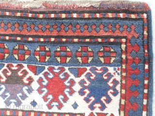 Caucasian Kazak Rug, as found, in very good condition, good pile and great colours (especially the purple), no repairs, mid 19th century.           