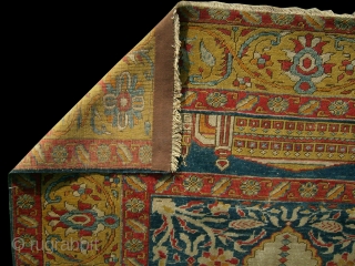 A Rare East Anatolian (Fertek) Prayer Rug depicting possibly a church!??, possibly woven by Anatolian Greek Artisans, 5.9 x 3.8 ft (180x117 cm), late 19th century, original good condition despite slight losses  ...