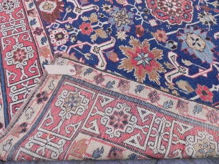 An Early Caucasian Afshan Kuba long Rug, 4.8x12.6 ft (146x384 cm), ca 1810, fresh from a US Estate, not washed or restored. www.rugspecialist.com          