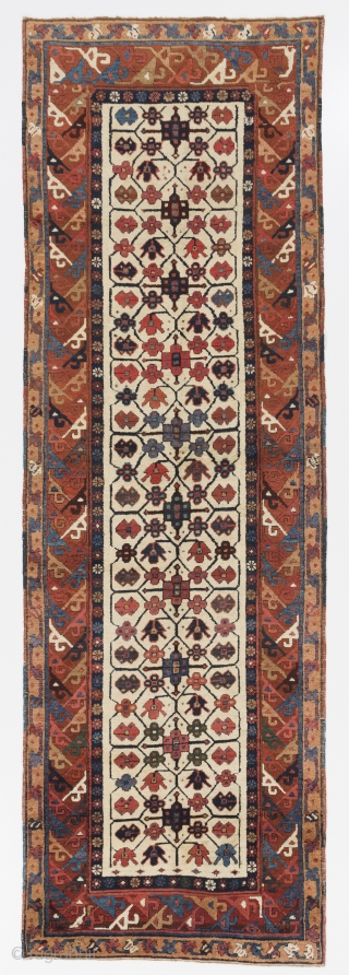 South Caucasian Runner, 3.6 x 11 Ft  (107x330 cm), 19th Century                     