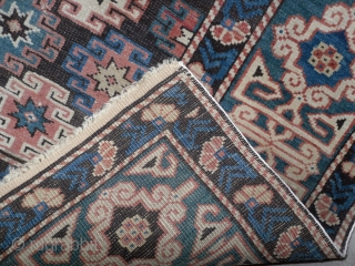 Antique Caucasian Chi Chi Rug, 4.1x5.1 ft (125x155 cm), good condition and colours, late 19th Century. Photos taken prior to cleaning. www.rugspecialist.com, Our New Address in Istanbul: Binbirdirek Mah, Peykhane Cad, Üçler  ...