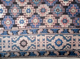 Antique Caucasian Chi Chi Rug, 4.1x5.1 ft (125x155 cm), good condition and colours, late 19th Century. Photos taken prior to cleaning. www.rugspecialist.com, Our New Address in Istanbul: Binbirdirek Mah, Peykhane Cad, Üçler  ...