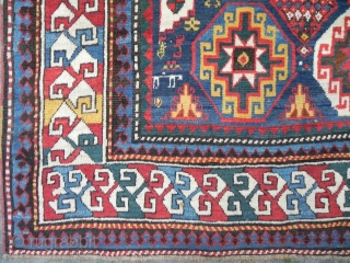 Antique Caucasian Kazak Rug, 5.2x8 ft (159x243 cm), 3rd quarter 19th Century. www.rugspecialist.com                    