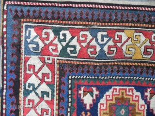 Antique Caucasian Kazak Rug, 5.2x8 ft (159x243 cm), 3rd quarter 19th Century. www.rugspecialist.com                    