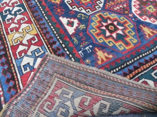 Antique Caucasian Kazak Rug, 5.2x8 ft (159x243 cm), 3rd quarter 19th Century. www.rugspecialist.com                    