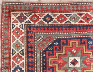 Caucasian Kazak Rug, 213x142 cm, Fabulous Colours, good condition with full pile, second half 19th Century. www.RugSpecialist.com, Address: Binbirdirek Mah, Peykhane Cad, Ersoy Apt, No 48/2, Sultanahmet, ISTANBUL, TURKEY (200 metres to  ...