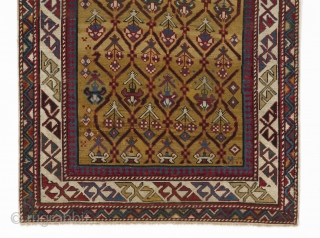 Caucasian Shirvan Rug with yellow ground, 86 x 147 cm, mid 19th century, stock no: a140                 