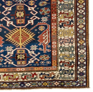 Colorful Antique Caucasian Bidjov Rug,  late 19th Century, 5 x 10 Ft. (150x305 cm)                  