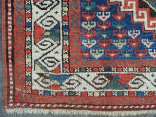 Caucasian Kazak Rug, 82x49 inches (209x125cm), excellent condition, late 19th century.  www.RugSpecialist.com, address: Binbirdirek Mah, Peykhane Cad, Ersoy Apt, No 48/2, Sultanahmet, Istanbul, Turkey (200 yards to Sultan Ahmet/Blue Mosque)  