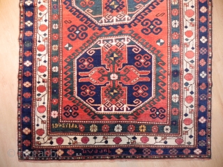 Caucasian Lori Pambak Kazak Rug, 8.9x4.8 ft, dated 1905, very good condition and full pile.                  