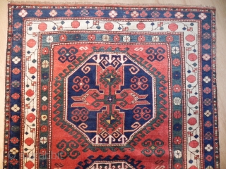 Caucasian Lori Pambak Kazak Rug, 8.9x4.8 ft, dated 1905, very good condition and full pile.                  