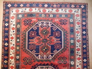 Caucasian Lori Pambak Kazak Rug, 8.9x4.8 ft, dated 1905, very good condition and full pile.                  