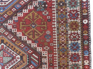 Large Antique Caucasian Shirvan Rug, good condition, second half 19th Century.                      