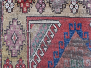A Fragment of a yellow Konya Rug, Central Anatolia, Early 19th century, 105x107 cm                   