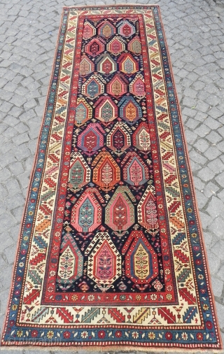 Eastern Caucasian Runner, 3.3x9.7 ft (102x296 cm), excellent condition as acquired, late 19th Century                   