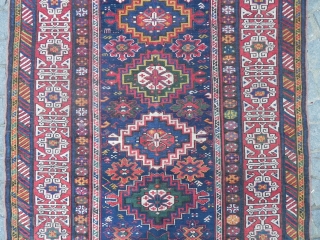 antique Caucasian Shirvan Rug, 3.11x7.8 ft (120x238 cm), late 19th century. www.rugspecialist.com                     