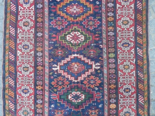 antique Caucasian Shirvan Rug, 3.11x7.8 ft (120x238 cm), late 19th century. www.rugspecialist.com                     