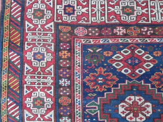 antique Caucasian Shirvan Rug, 3.11x7.8 ft (120x238 cm), late 19th century. www.rugspecialist.com                     