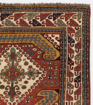 A Rare type of Chelaberd Rug from Karabagh, Southern Caucasus, late 19th Century, 52x85 inches (132x216 cm), in "German condition".             