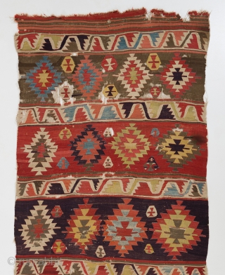 Central Anatolian Kilim, ca 1800, 5' x 12'2" (150x370 cm)                       