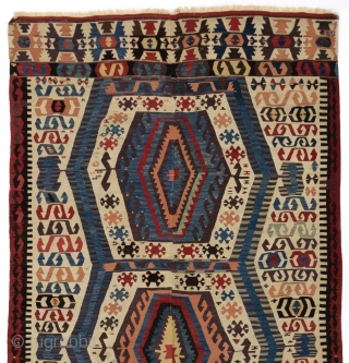 Antique Anatolian Kilim from Afyon Area, ca 1800, 5' x 12'2" (151x372 cm)                    