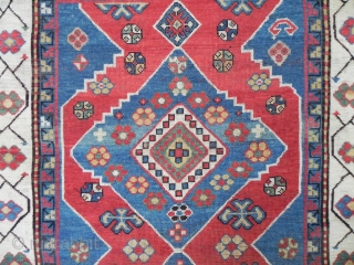 A Cute Antique Caucasian Kazak (Karabagh) Rug with a nice drawing and well balanced design, attractive colors, 4x6 ft (122x184cm) 19th century.           