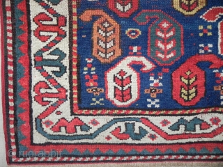 Antque Caucasian Kazak Rug, 5.5x3.3 ft, 19th Century.                         
