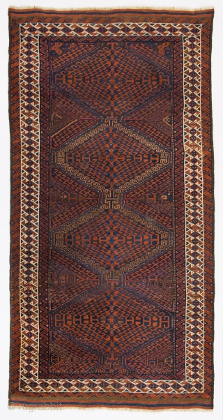 Baluch Rug, 3'8" x 7' (112x210 cm), late 19th Century                       