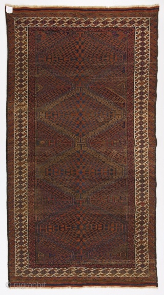 Baluch Rug, 3'8" x 7' (112x210 cm), late 19th Century                       