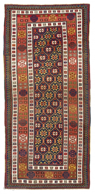 Talish Runner, South East Caucasus, ca late 19th Century.  3.8 x 8 ft (111x240 cm). Please ask for a super high resolution image.         