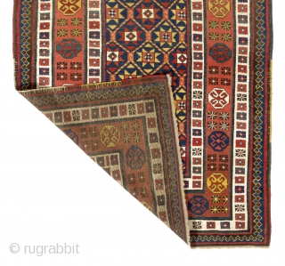 Talish Runner, South East Caucasus, ca late 19th Century.  3.8 x 8 ft (111x240 cm). Please ask for a super high resolution image.         