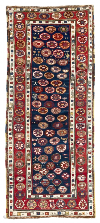 Fantastic Talish Rug, South East Caucasus, 19th Century. 3.8 x 9 Ft (111x264 cm)                   