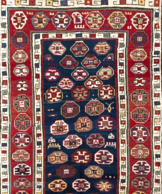 Fantastic Talish Rug, South East Caucasus, 19th Century. 3.8 x 9 Ft (111x264 cm)                   