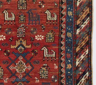 Shahsavan Runner, South Caucasus, 19th Century. 3.8 x 11 Ft  (112x330 cm)                    