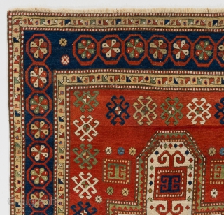 Antique Caucasian Sewan Kazak Rug, 5'2" x 8' - 156x243 cm, no 4607                    