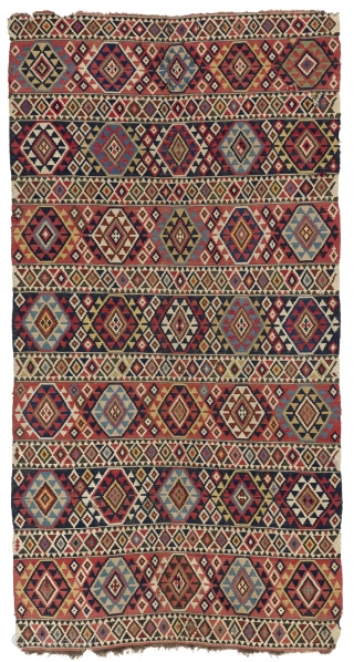 Fine Antique Shirvan Kilim, NE Caucasus, 19th Century. 5'2" x 10' - 156x303 cm                   