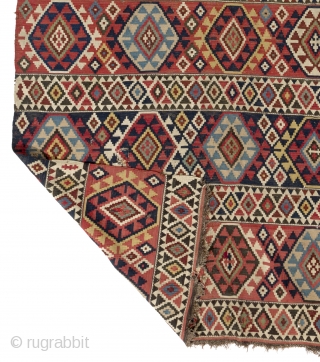 Fine Antique Shirvan Kilim, NE Caucasus, 19th Century. 5'2" x 10' - 156x303 cm                   