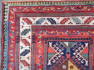antique eastern Caucasian long rug runner, 3.11x7.10 ft (122x245 cm), soft lustrous lamb`s wool, full pile throughout, all natural dyes, very good condition, second half 19th century. www.RugSpecialist.com     