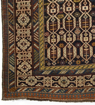 Shirvan Rug, 4'1" x 5'4" (124x162 cm), late 19th Century.                       