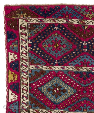 Kurdish Rug, East Anatolia, late 19th Century. 3.9 x 7.3 Ft  (114x221)                    