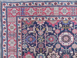 Antique Caucasian Baku Khelleh or Kelleh Carpet, a so called Afshan Kuba long rug, ca 1800, This is the most finely woven and widest of all this type I have seen, very  ...