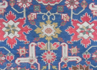 Antique Caucasian Afshan Kuba long Rug, 4`2`` x 9`9`` (128x298 cm) early 19th century.                   