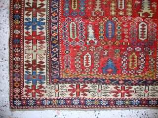 Shirvan Prayer Rug, second half 19th century, good condition, alluring colours. www.RugSpecialist.com                     